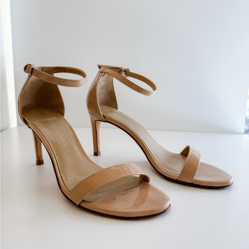 Stuart Weitzman Nude Strappy Heels
